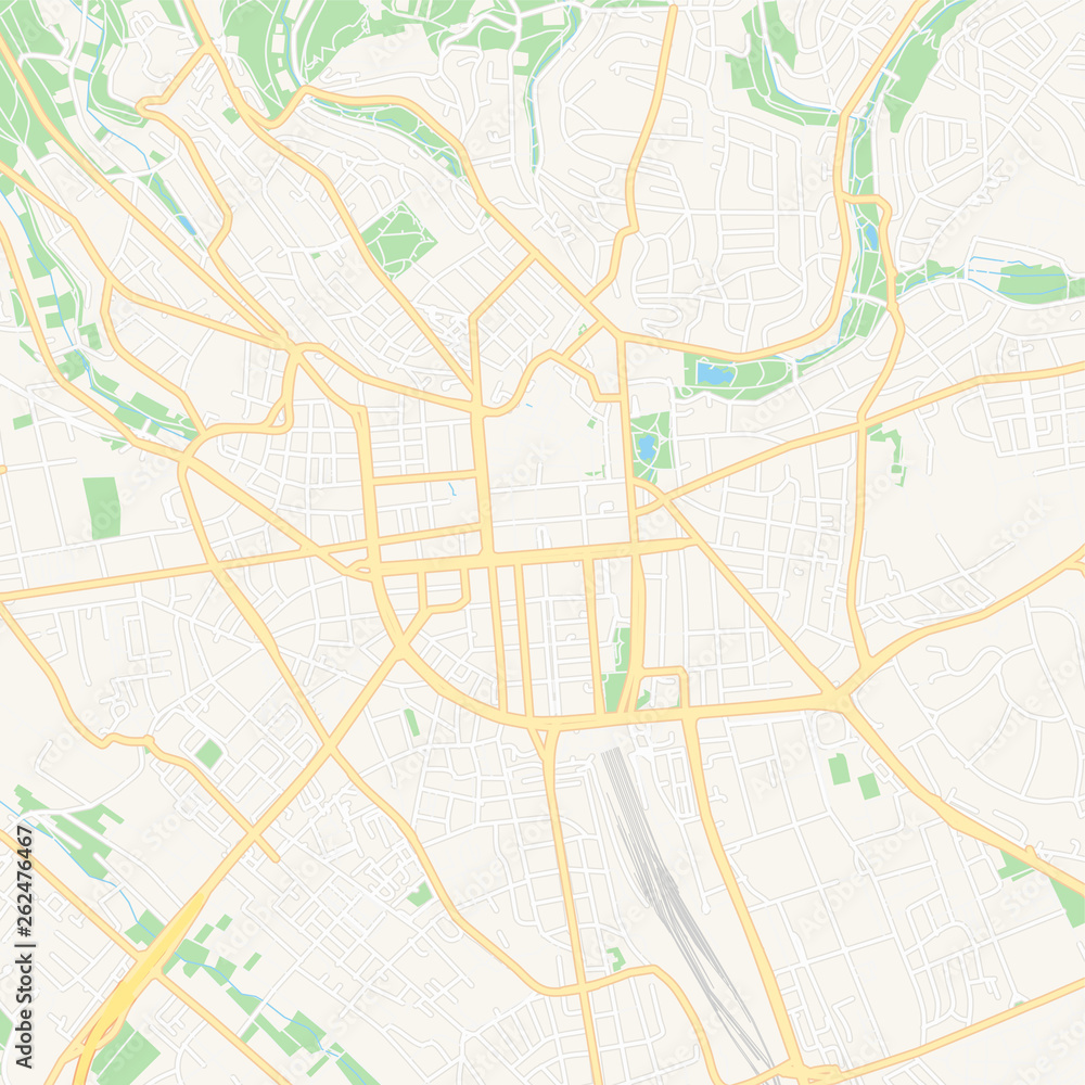 Wiesbaden, Germany printable map