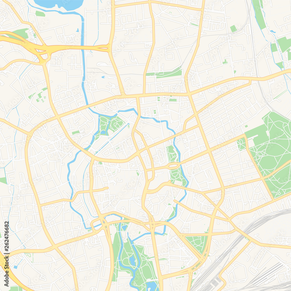 Braunschweig, Germany printable map