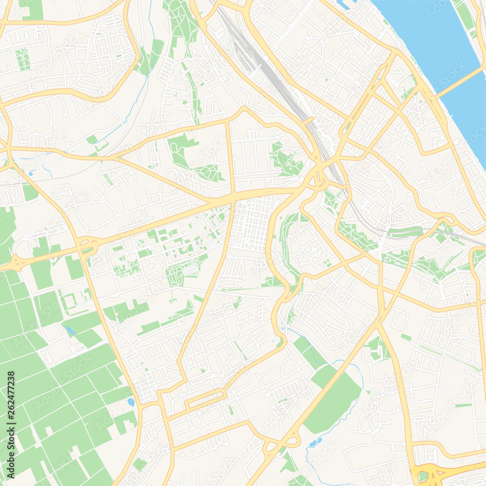 Mainz, Germany printable map