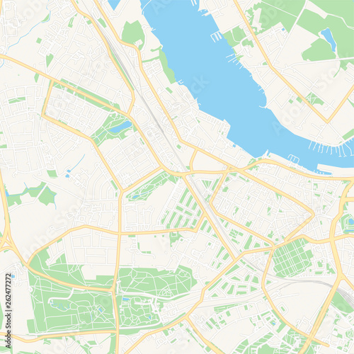 Rostock  Germany printable map