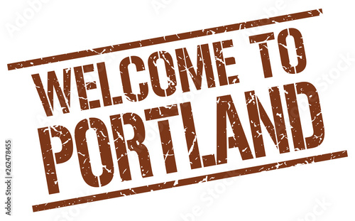 welcome to Portland stamp