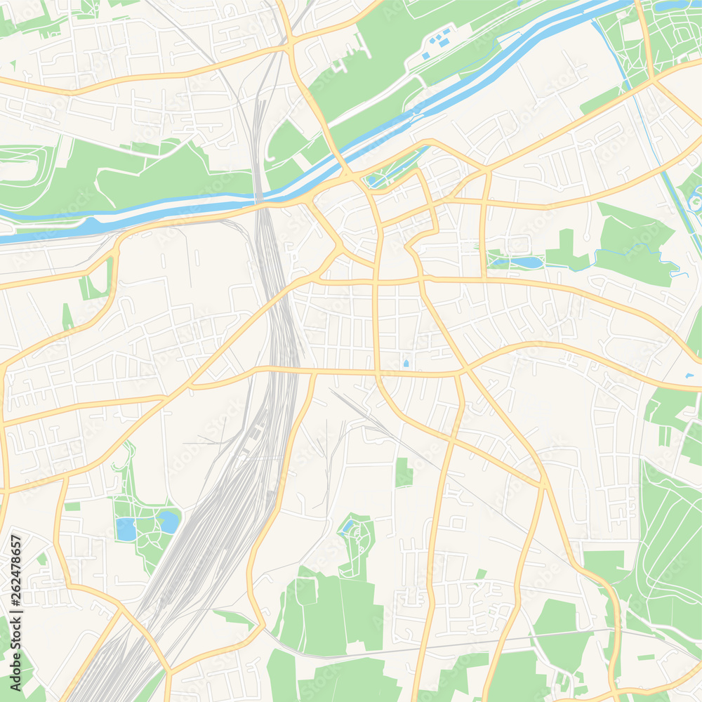 Hamm, Germany printable map