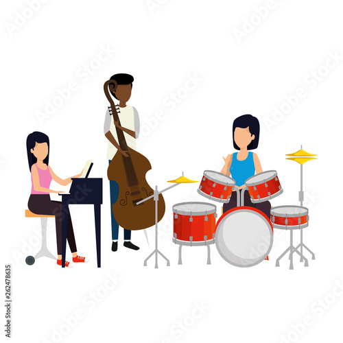 women playing musical instruments