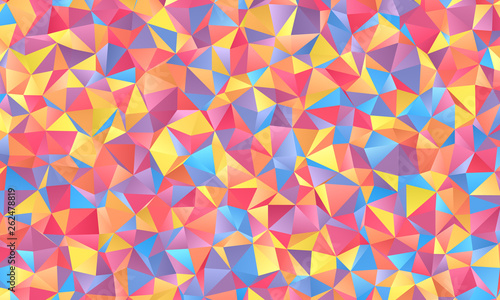 Colorful polygonal background with blurred gradient, vector illustration template