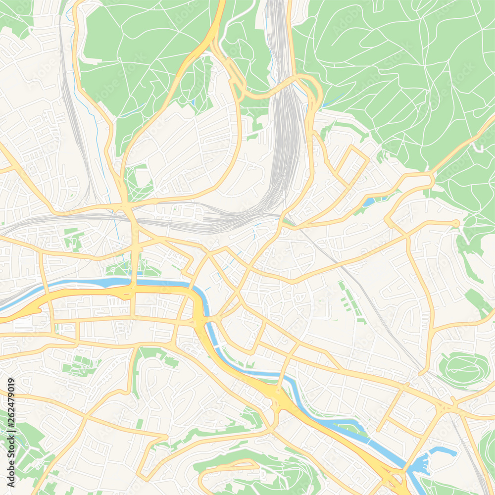 Saarbrucken, Germany printable map