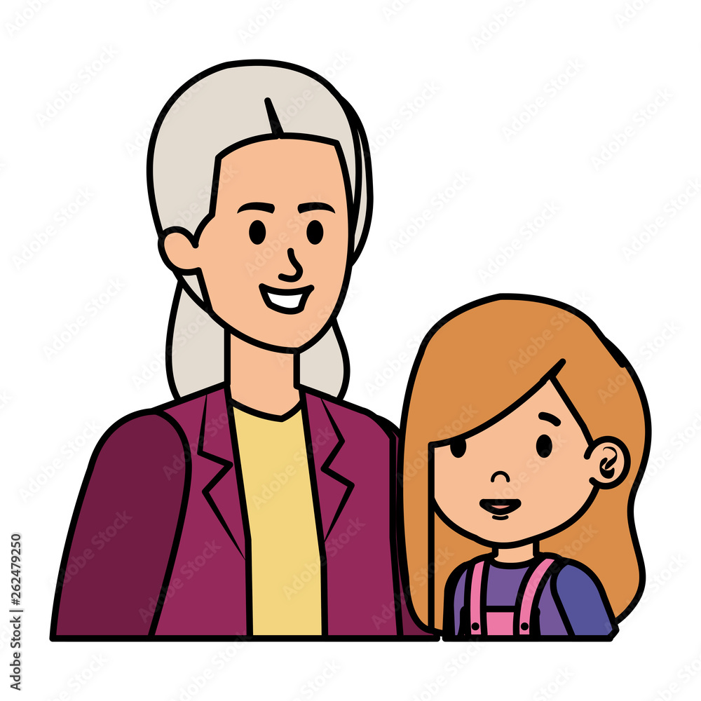 cute grandmother with grandaughter cute grandmother with grandaughter