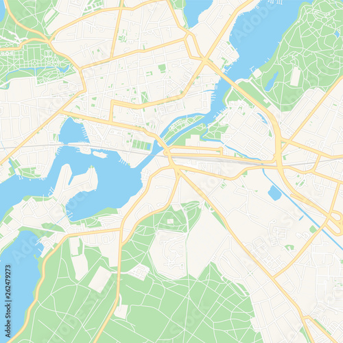 Potsdam, Germany printable map