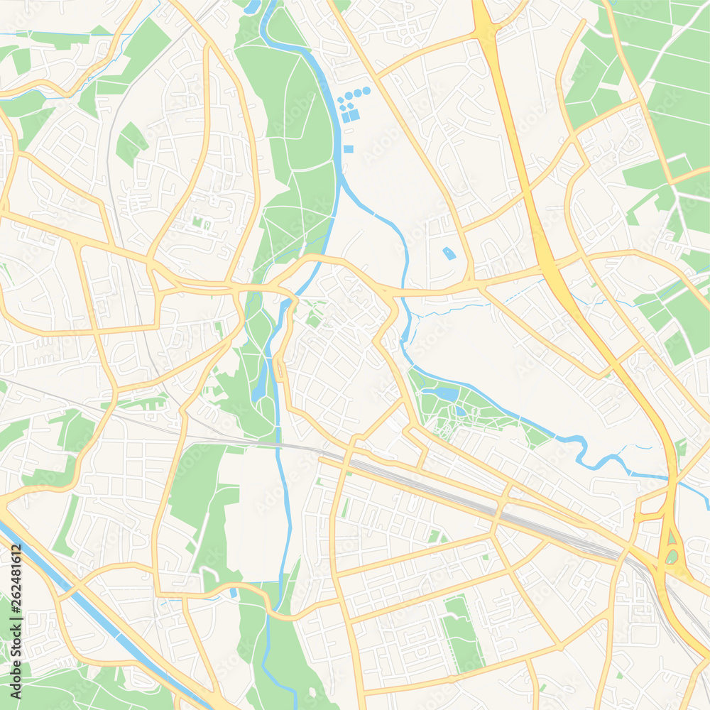 Furth, Germany printable map
