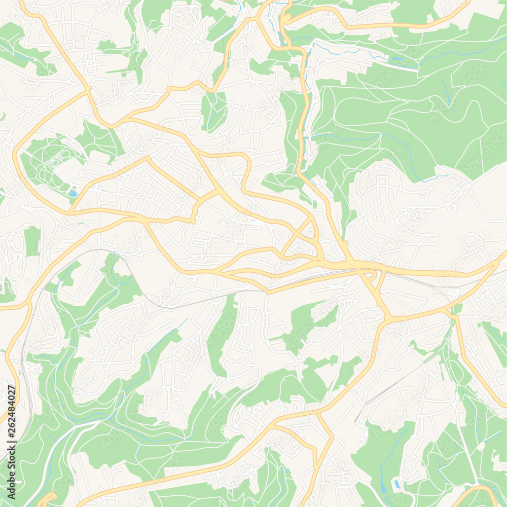 Fototapeta premium Remscheid, Germany printable map