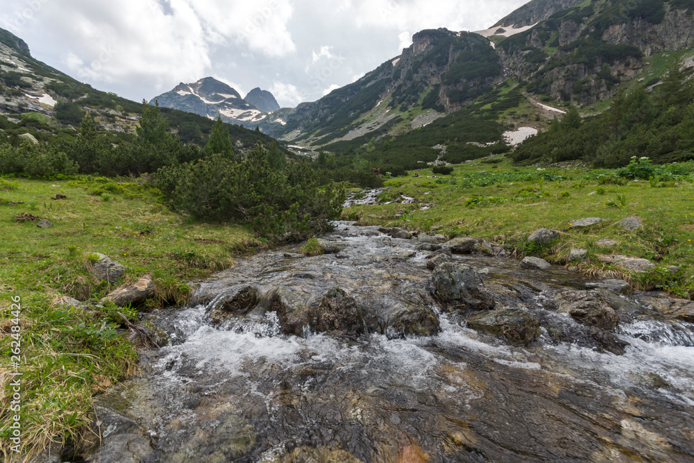 Landscape with Malyovitsa peak and Malyoviska river, Rila Mountain, Bulgaria Landscape with Malyovitsa peak and Malyoviska river, Rila Mountain, Bulgaria
