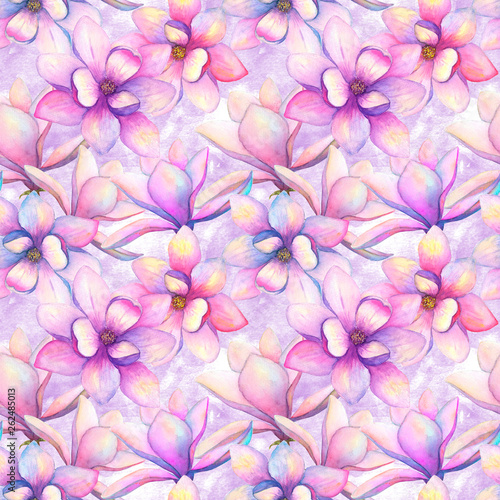 Watercolor beautiful magnol...