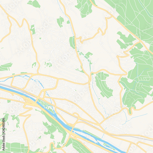 Esslingen am Neckar, Germany printable map