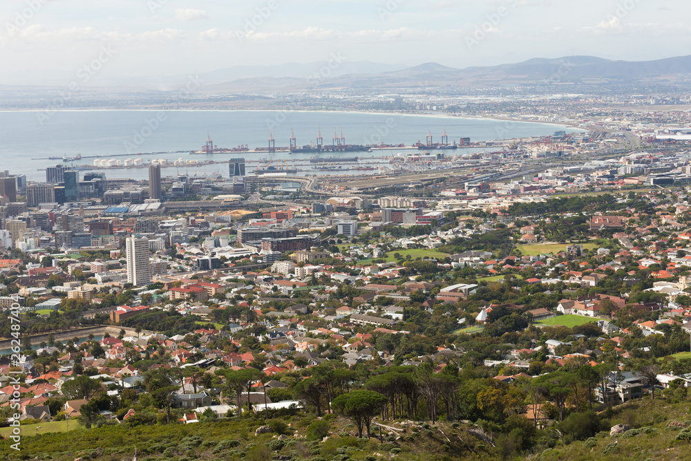 aerial view of Cape Town 