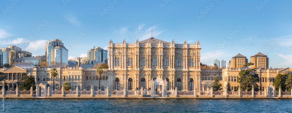 Palace on Bosphorus. Istanbul, Turkey - December 8, 2018
