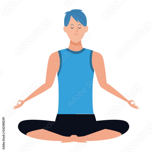 man yoga pose