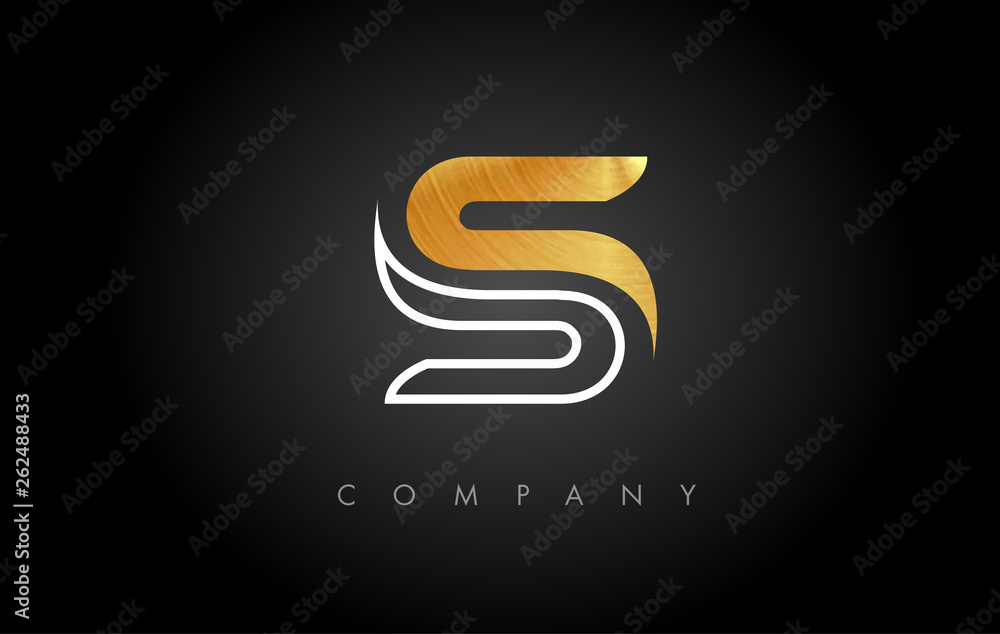 Gold S Logo. S Letter Icon Design Vector Stock Vector | Adobe Stock