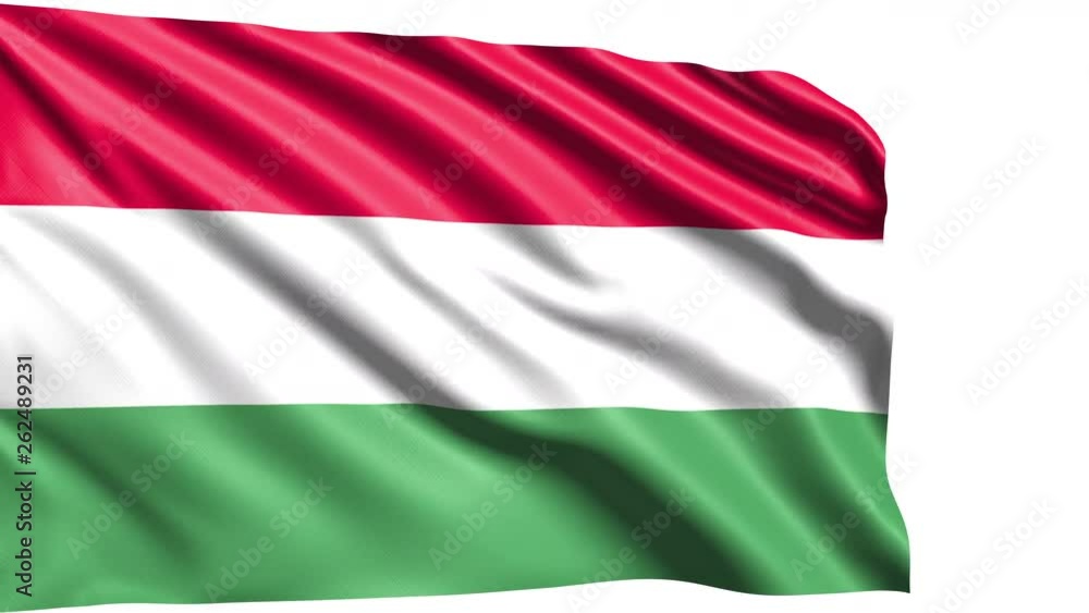 flag of Hungary with fabric structure in the wind (alpha channel, loopable) flag of Hungary with fabric structure in the wind (alpha channel, loopable)