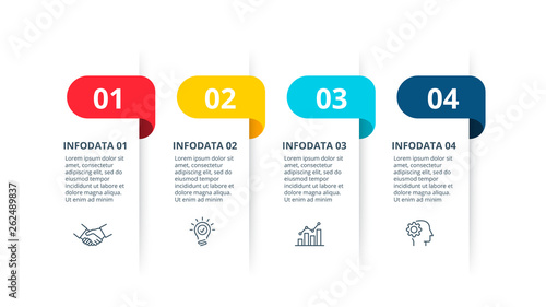 Business data visualization. Process chart. Abstract elements of graph, diagram with steps, options, parts or processes. Vector business template for presentation. Creative concept for infographic.