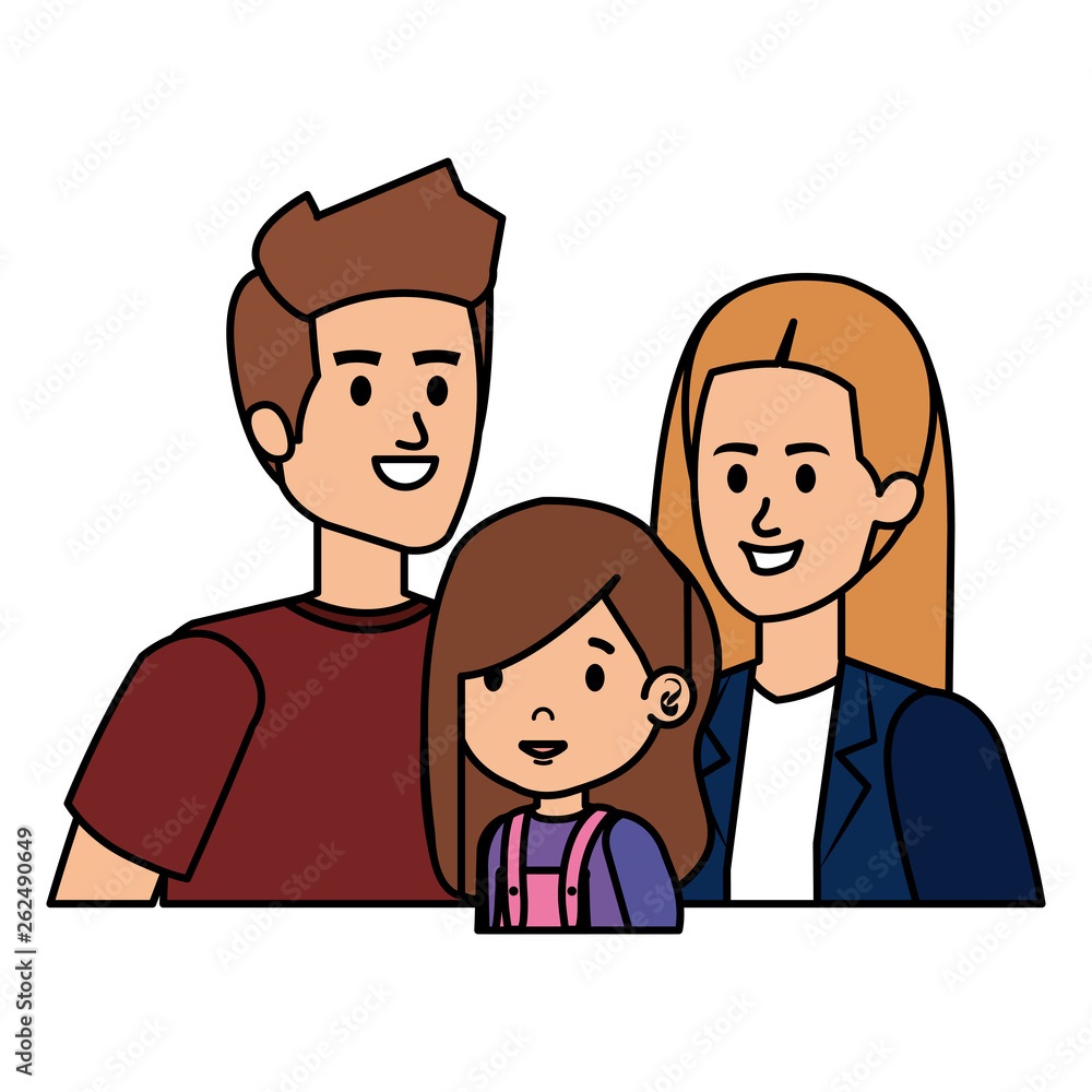 parents couple with daughter characters parents couple with daughter characters