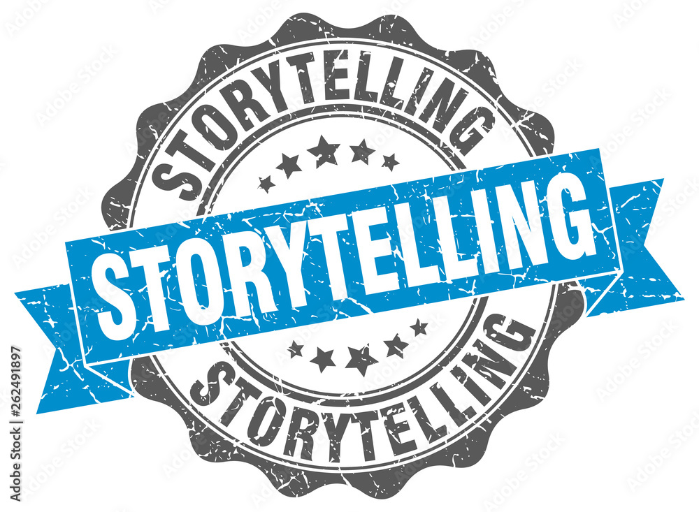 Fototapeta premium storytelling stamp. sign. seal