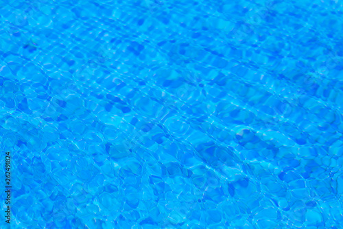 water ripples in swimming pool  blue background