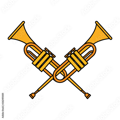 trumpet instrument music icon