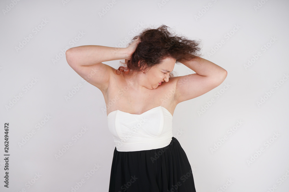 nervous depression woman with low self-esteem and emotional burnout nervous depression woman with low self-esteem and emotional burnout