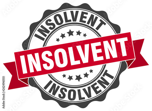 insolvent stamp. sign. seal