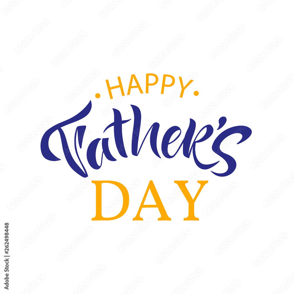Fototapeta premium Greeting card template for Happy fathers day with typography design.