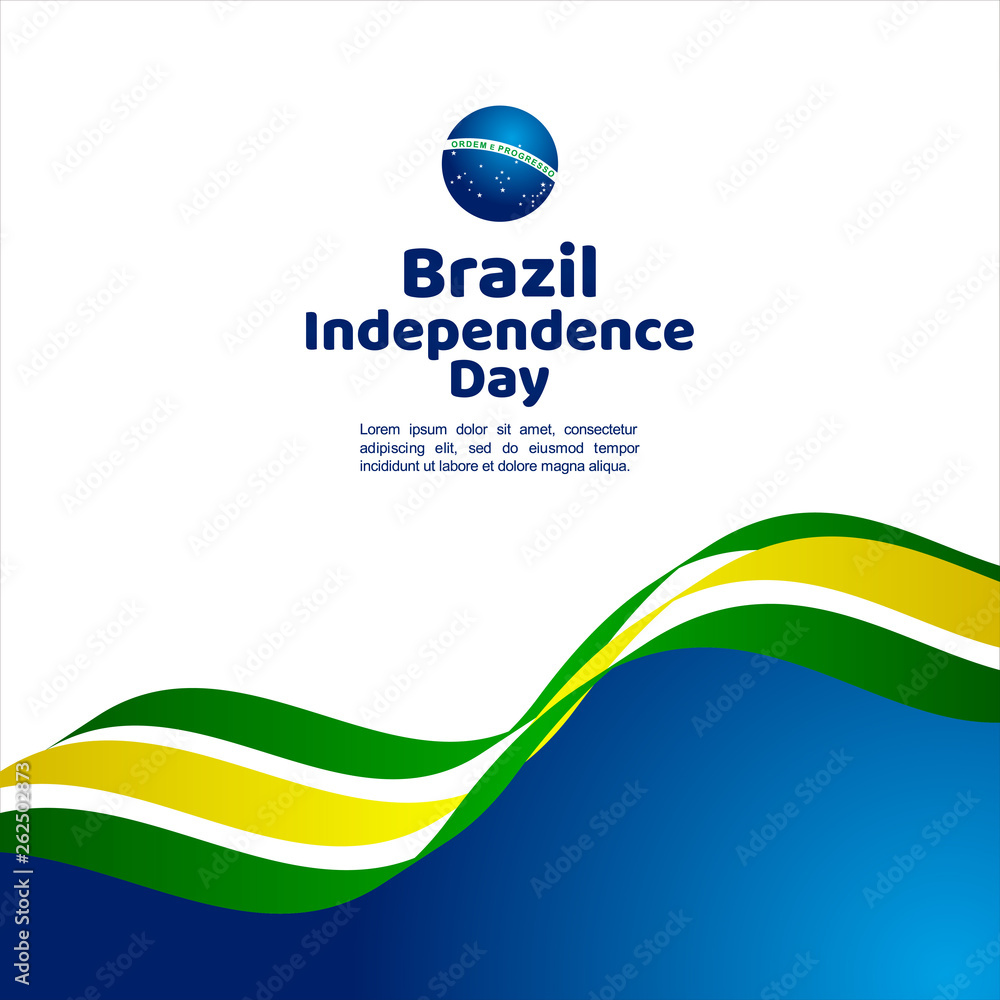 Vetor de Brazil Independence Day Vector Template Design Illustration do