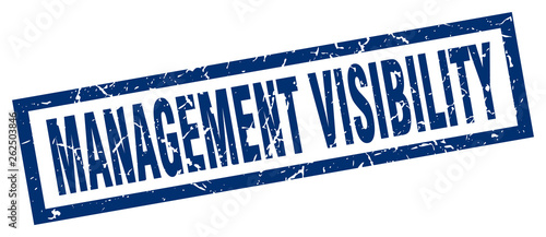square grunge blue management visibility stamp