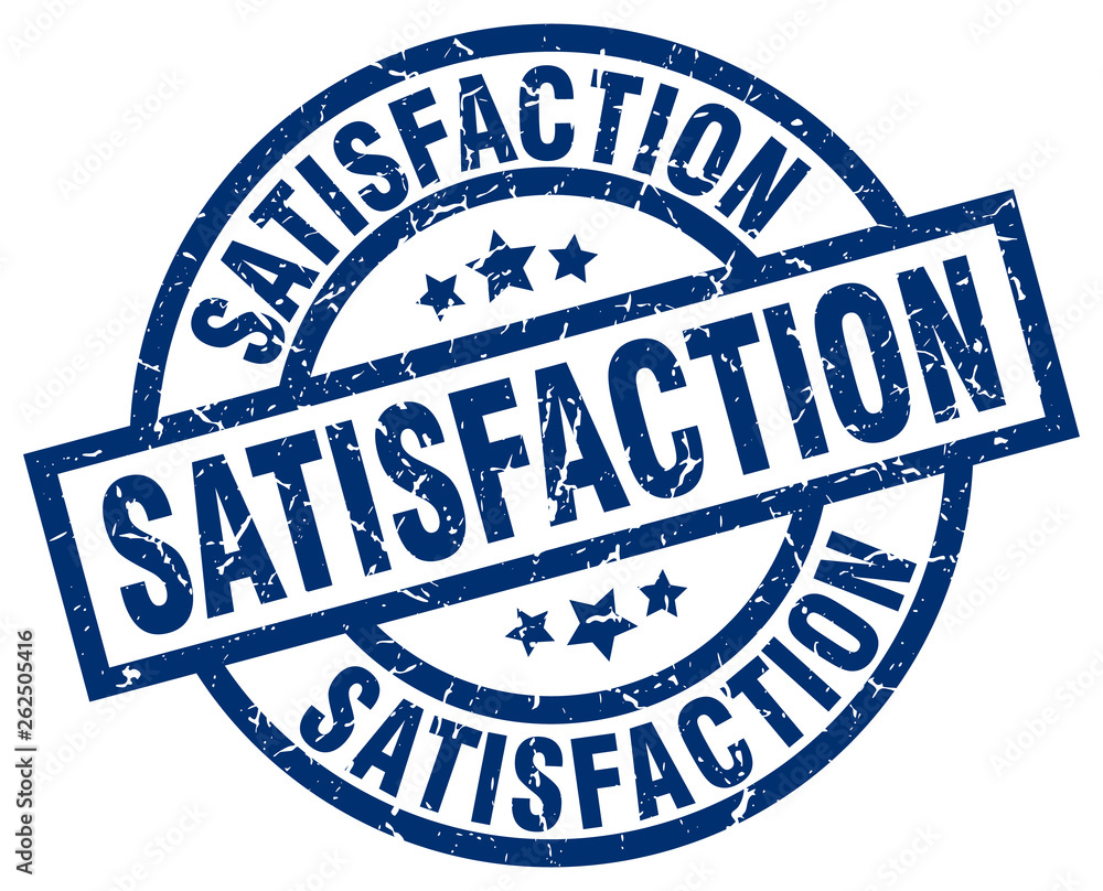 satisfaction blue round grunge stamp satisfaction blue round grunge stamp