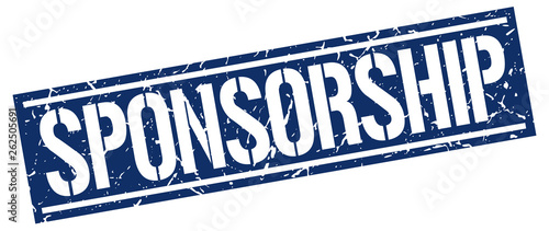 sponsorship square grunge stamp