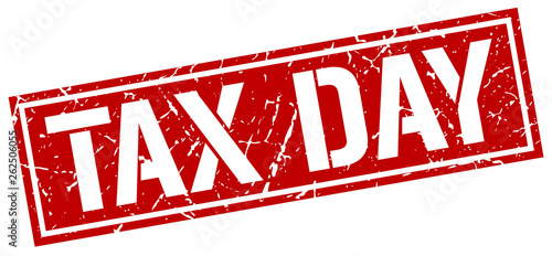 tax day square grunge stamp