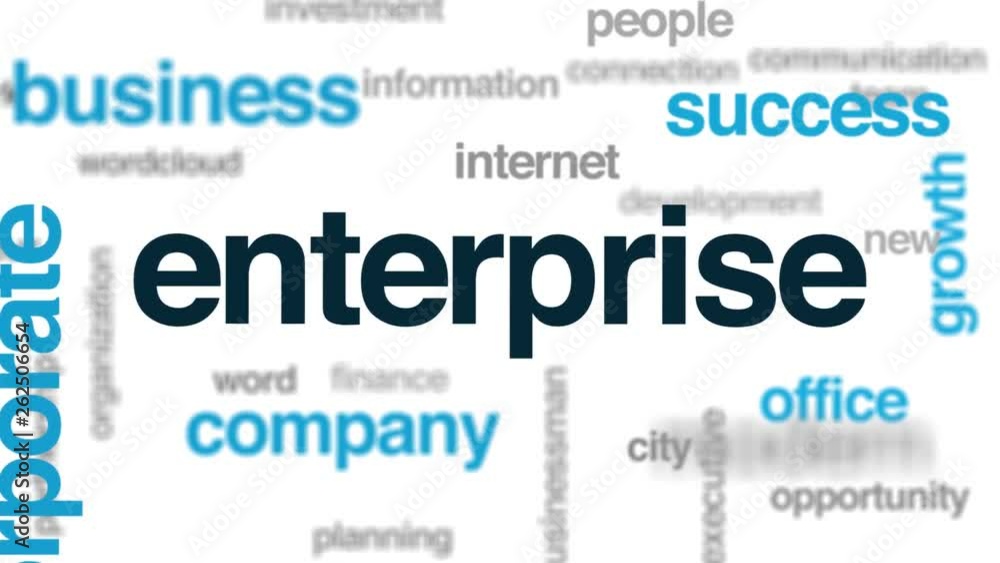 Enterprise animated word cloud. Kinetic typography. Enterprise animated word cloud. Kinetic typography.