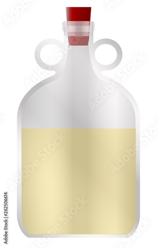 Large Glass Half Full Demijohn Container
