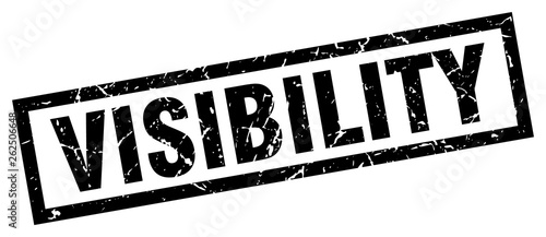 square grunge black visibility stamp