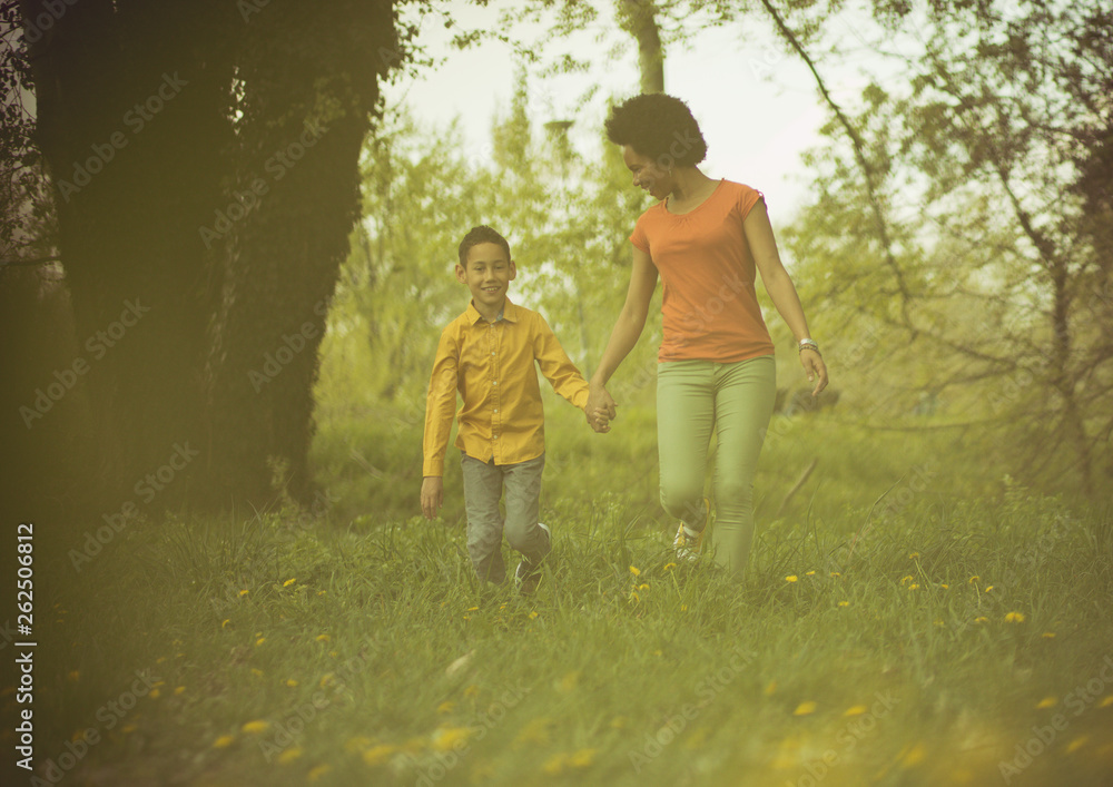 Fototapeta premium They love nature.