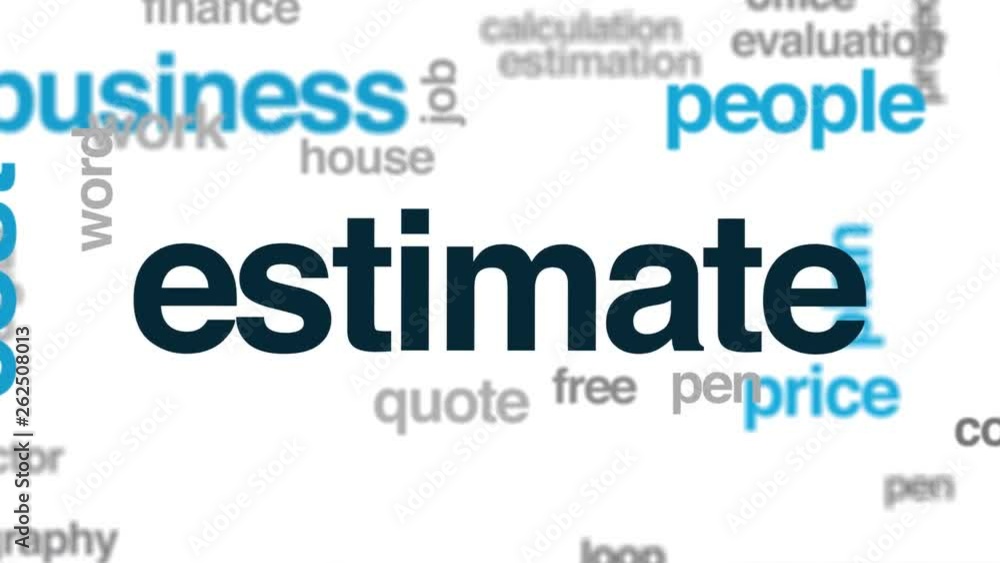 Estimate animated word cloud. Kinetic typography. Estimate animated word cloud. Kinetic typography.