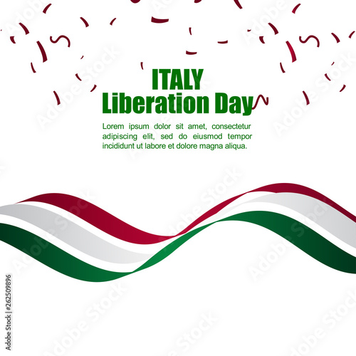 Italy Liberation Day Vector Template Design Illustration