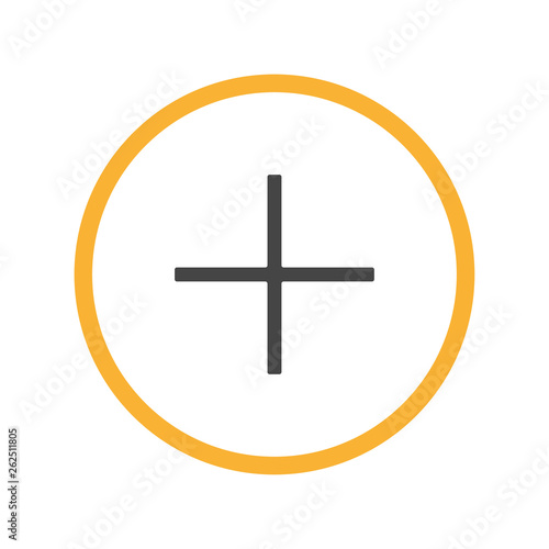 Plus or add sign orange in orange circle Plus add  in circle, sign. Plus, black color sign.