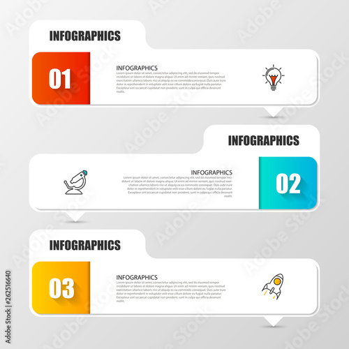 Infographic design template. Creative concept with 3 steps © kuliperko