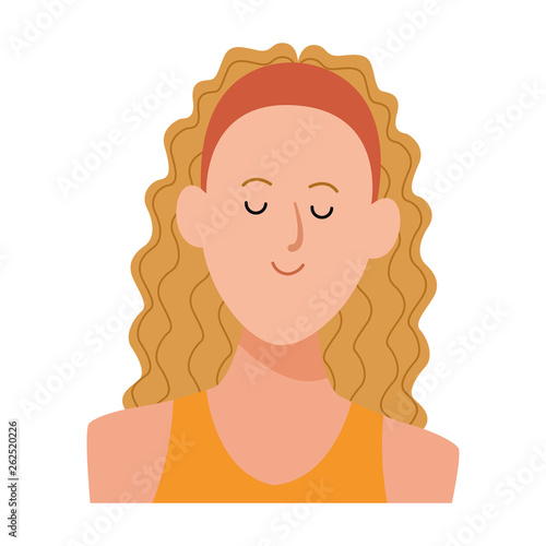 woman portrait avatar cartoon character