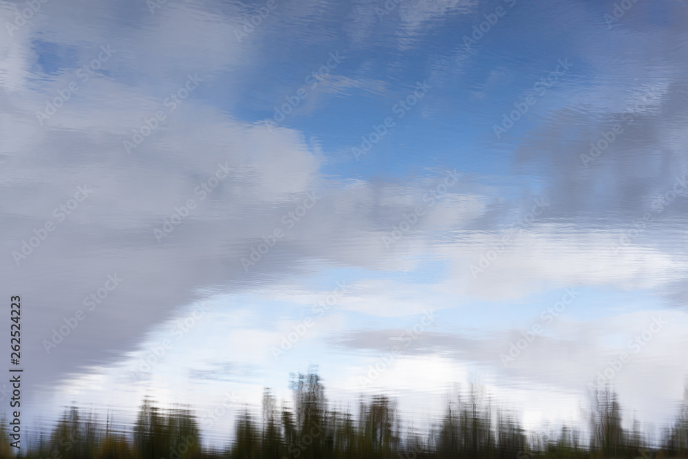 Fototapeta premium Cloudy sky over the river Thames in Purfleet Grays Essex
