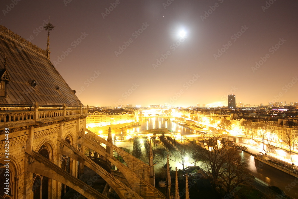 Notre Dame de Paris by night