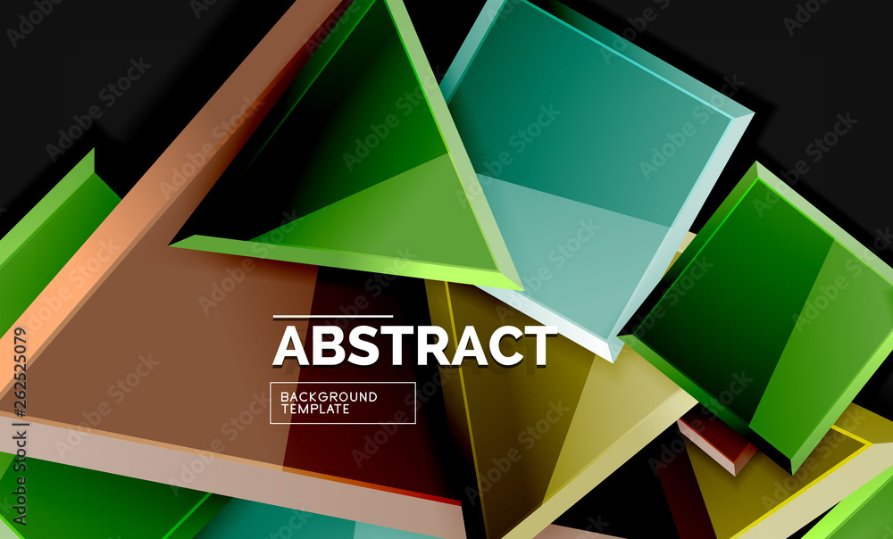 Squares and triangles geometrical background Squares and triangles geometrical background