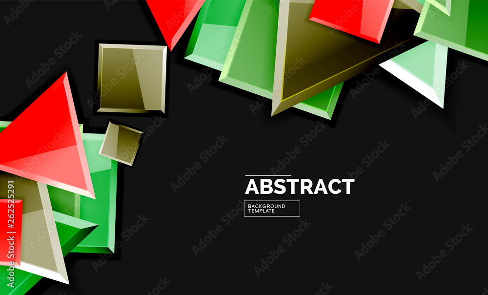 Glossy squares and triangles geometric backgrounds Glossy squares and triangles geometric backgrounds