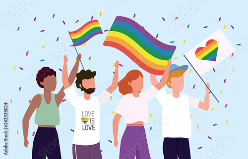 lgbt community together to celebrate parade freedom