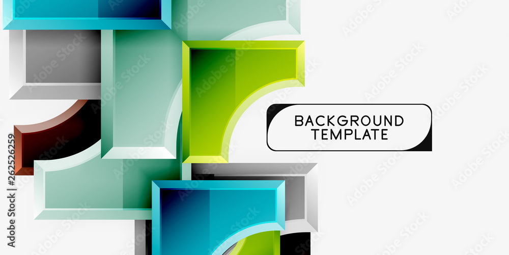 Geometrical 3d shapes background Geometrical 3d shapes background