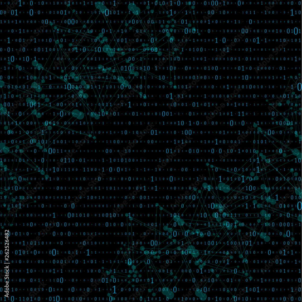 Abstract Matrix Background. Binary Computer Code. Coding. Hacker concept. Vector Background Illustration. Abstract Matrix Background. Binary Computer Code. Coding. Hacker concept. Vector Background Illustration.
